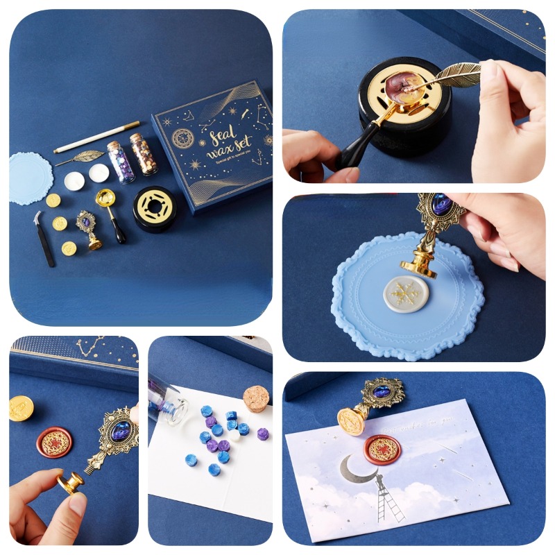 Wax Seal Stamp Set - Starry Fire lacca timbro Set busta